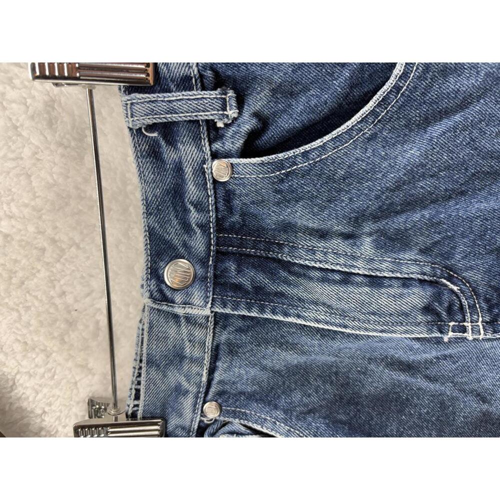 Vintage 90s Boys Zonz Denim Logo Cargo Pocket Skater Jean Shorts Size 6 - Picture 5 of 8